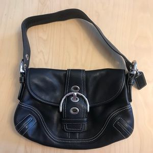 Authentic vintage Coach small shoulder bag black